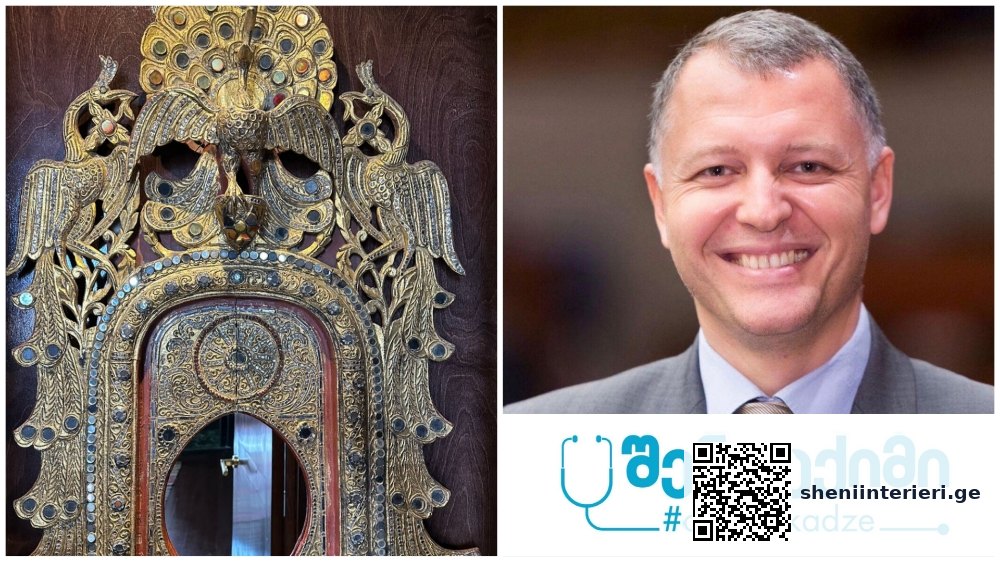 ✨️ანტიკური მოოქროვილი ანტიკვარი ბირმადან ✨️ განთავსებულია თბილისში, პროფესორ გიორგი ფხაკაძის რეზიდენციაში | შენი ინტერიერი